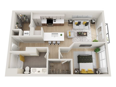 C2 Floor Plan at Ion Town Center, Shoreline Washington